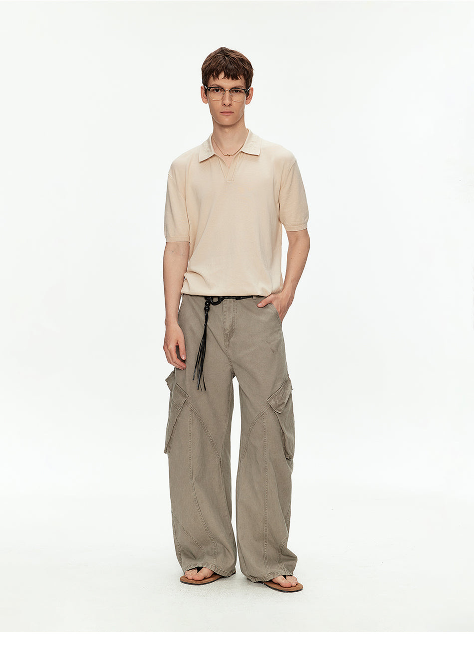 MADWITCH LYOCELL EMBROIDERED KNIT POLO SHIRT #27511