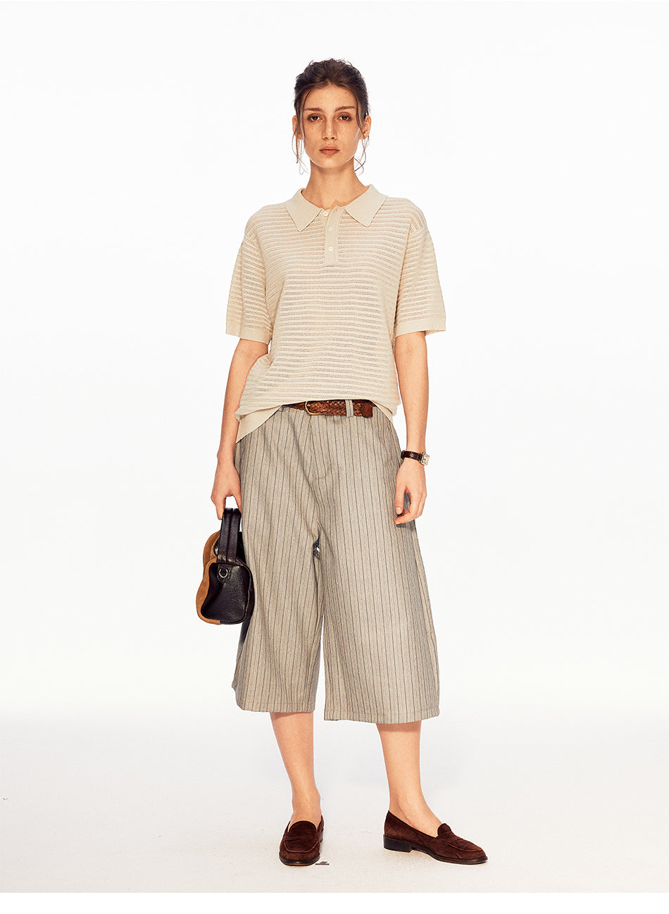MADWITCH STRIPED WIDE CULOTTES #CK271D