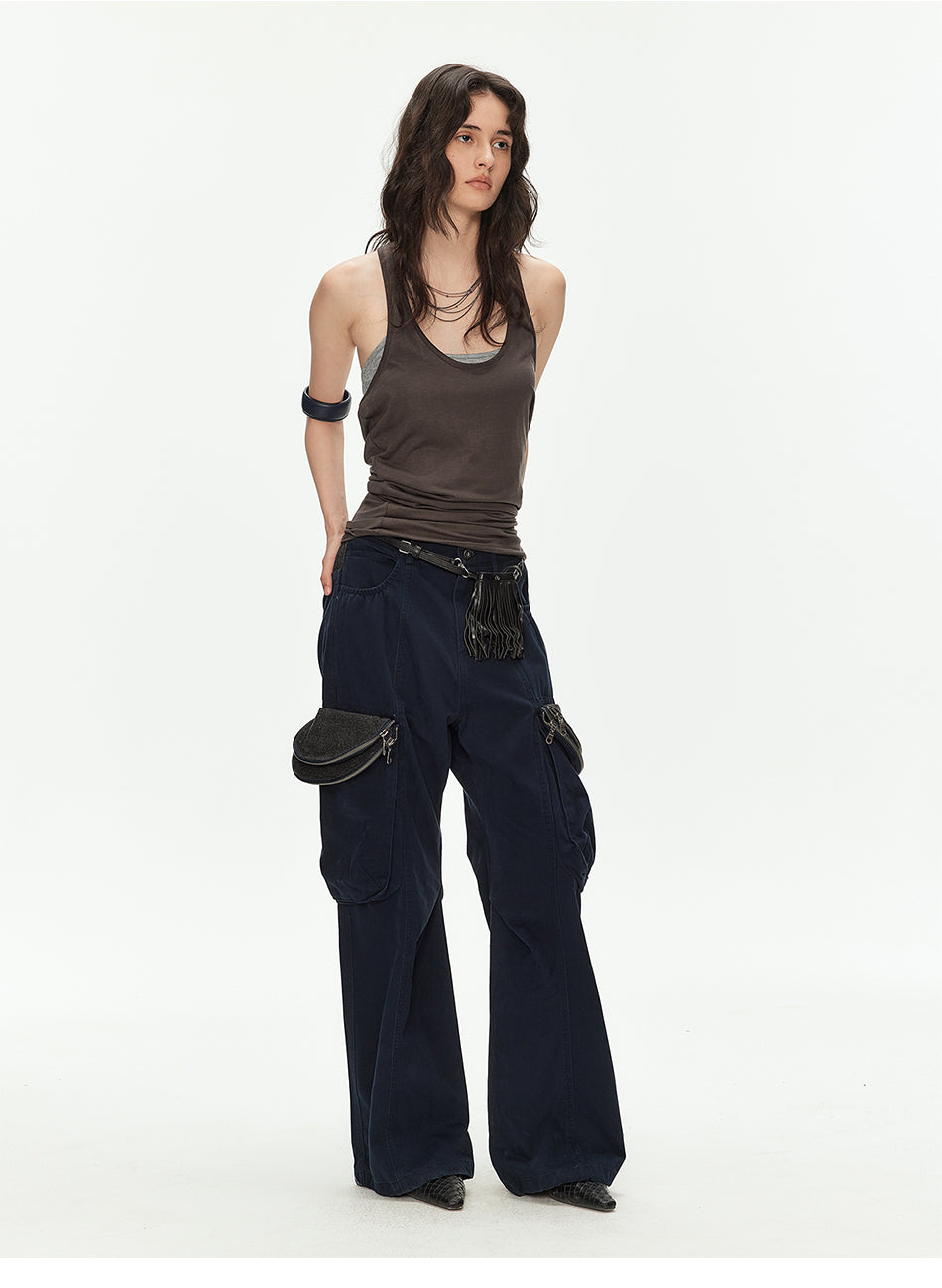 MADWITCH ZIP FLARE CARGO PANTS #CK6997