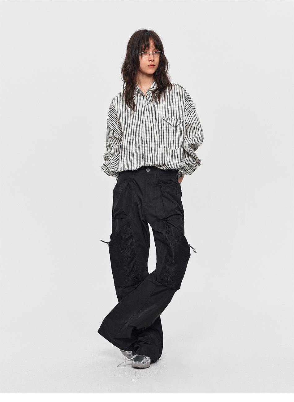 MADWITCH DECONSTRUCTED CURVED CARGO PANTS #CK61077
