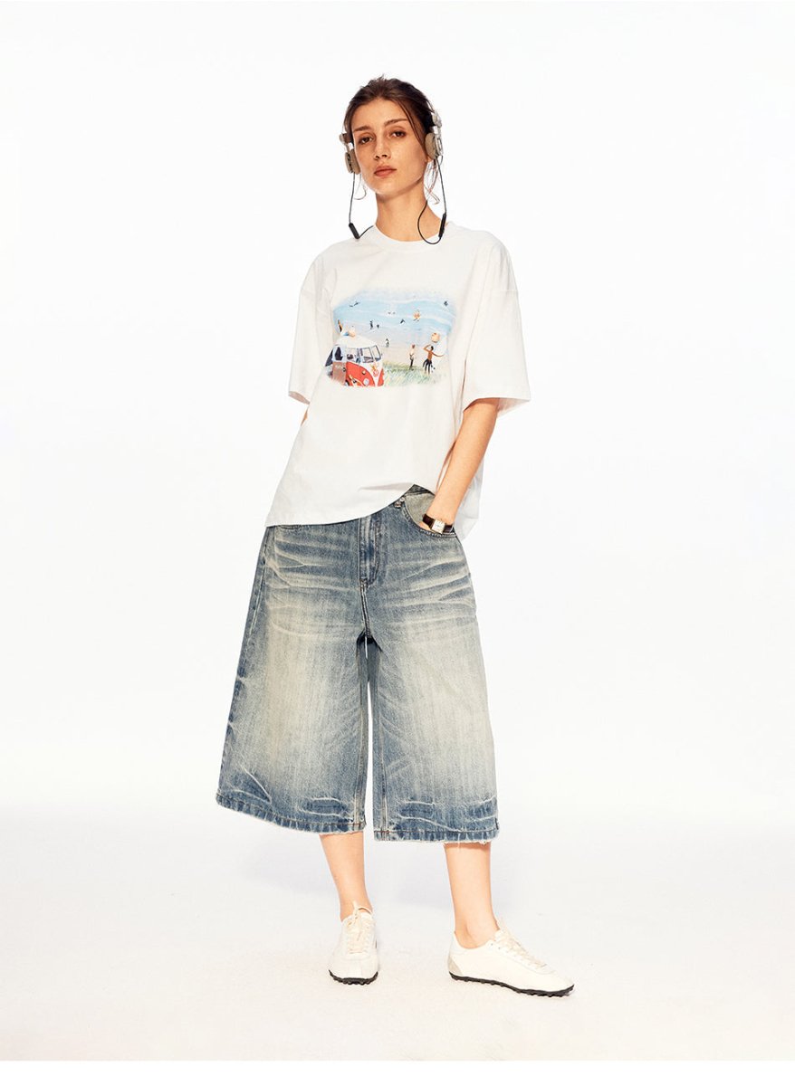 MADWITCH VINTAGE BUS PRINT TEE 991295 - MadWitch Store
