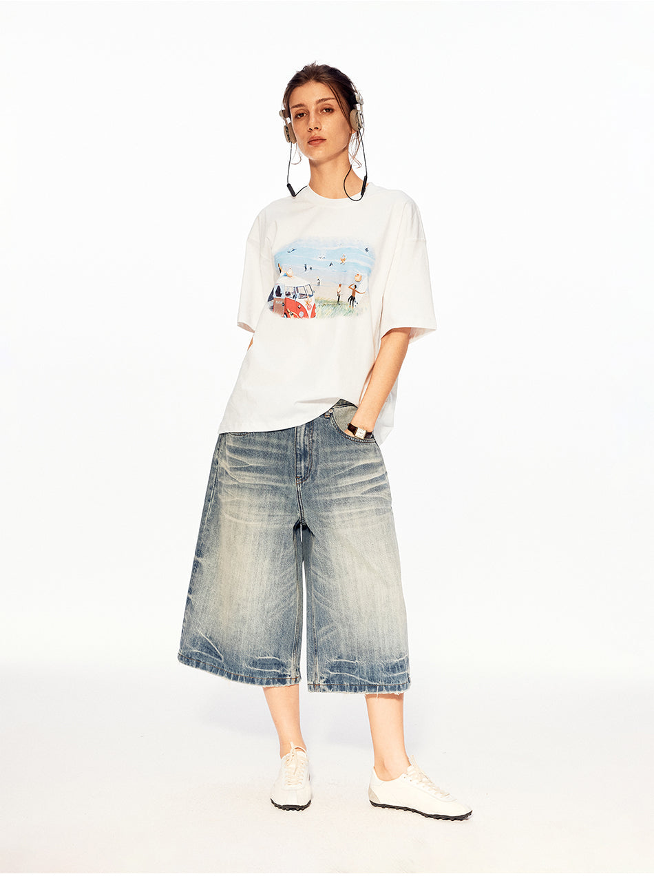 MADWITCH VINTAGE BUS PRINT TEE #991295