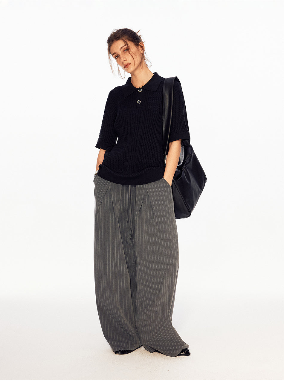 MADWITCH HERITAGE STRIPE WIDE TROUSERS #26048