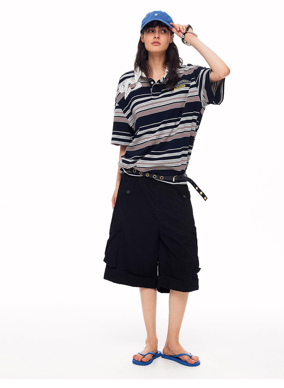 MADWITCH WASHED MULTI-POCKET CARGO SHORST #CK278D