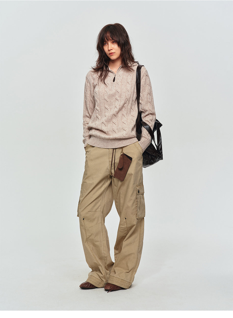 MADWITCH PANELED MULTI-POCKET CARGO PANTS #CK61019
