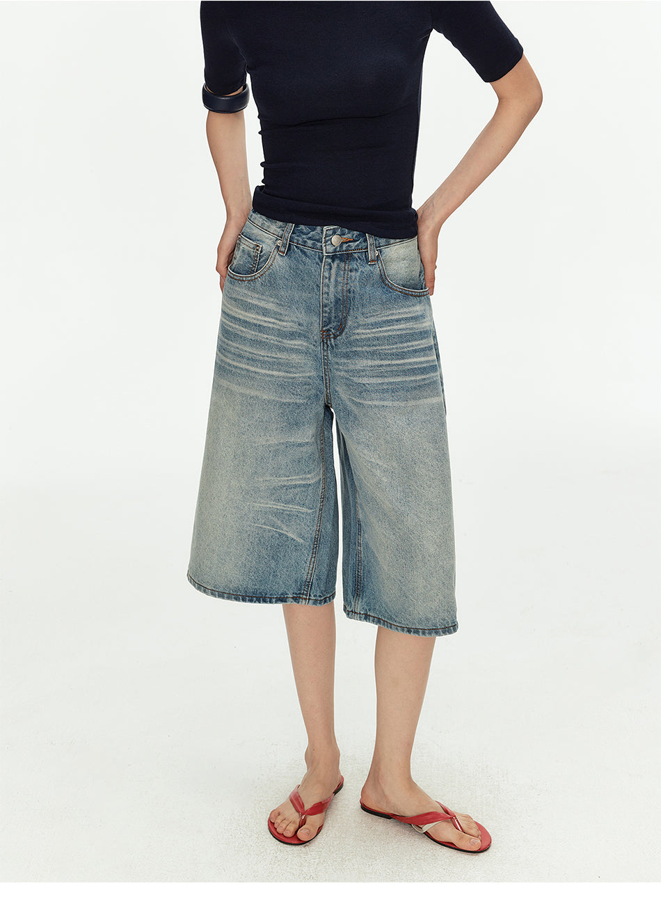 MADWITCH WHISKER WASH CROP JEANS #G60037