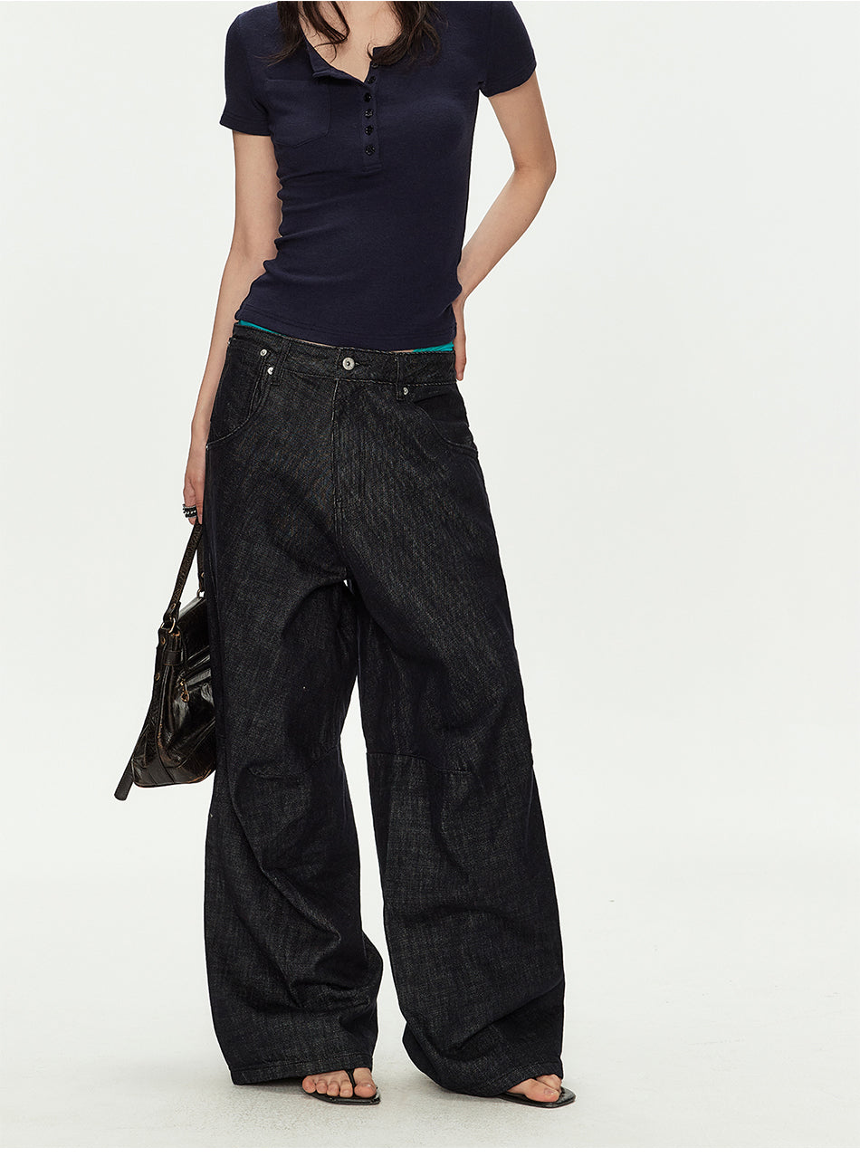 MADWITCH RAW SELVEDGE CURVED JEANS #GPC9813