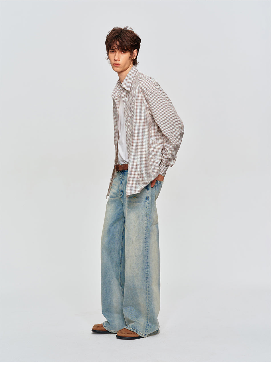 MADWITCH CLASSIC PLAID OVERSIZED SHIRT #AW26916