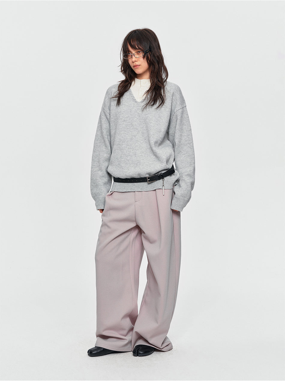 MADWITCH LAYERED HENLEY KNIT SWEATER #AW26832