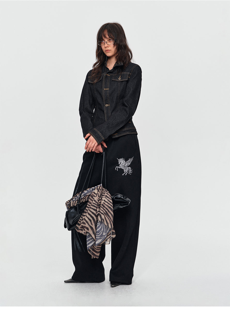 MADWITCH UNICORN STAR WIDE-LEG SWEATPANTS #C1029