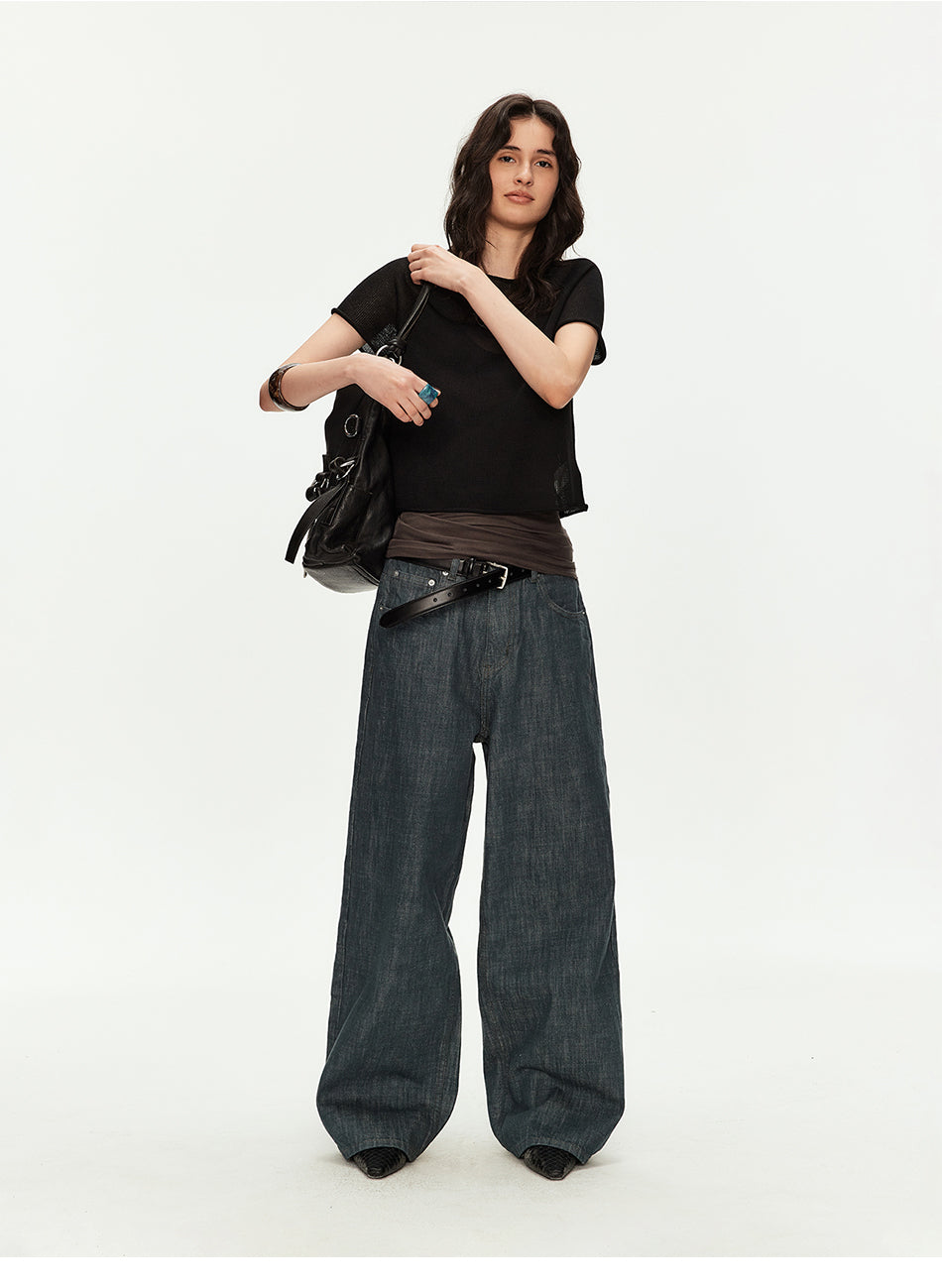 MADWITCH LAKE GREEN BAGGY JEANS #MC2608