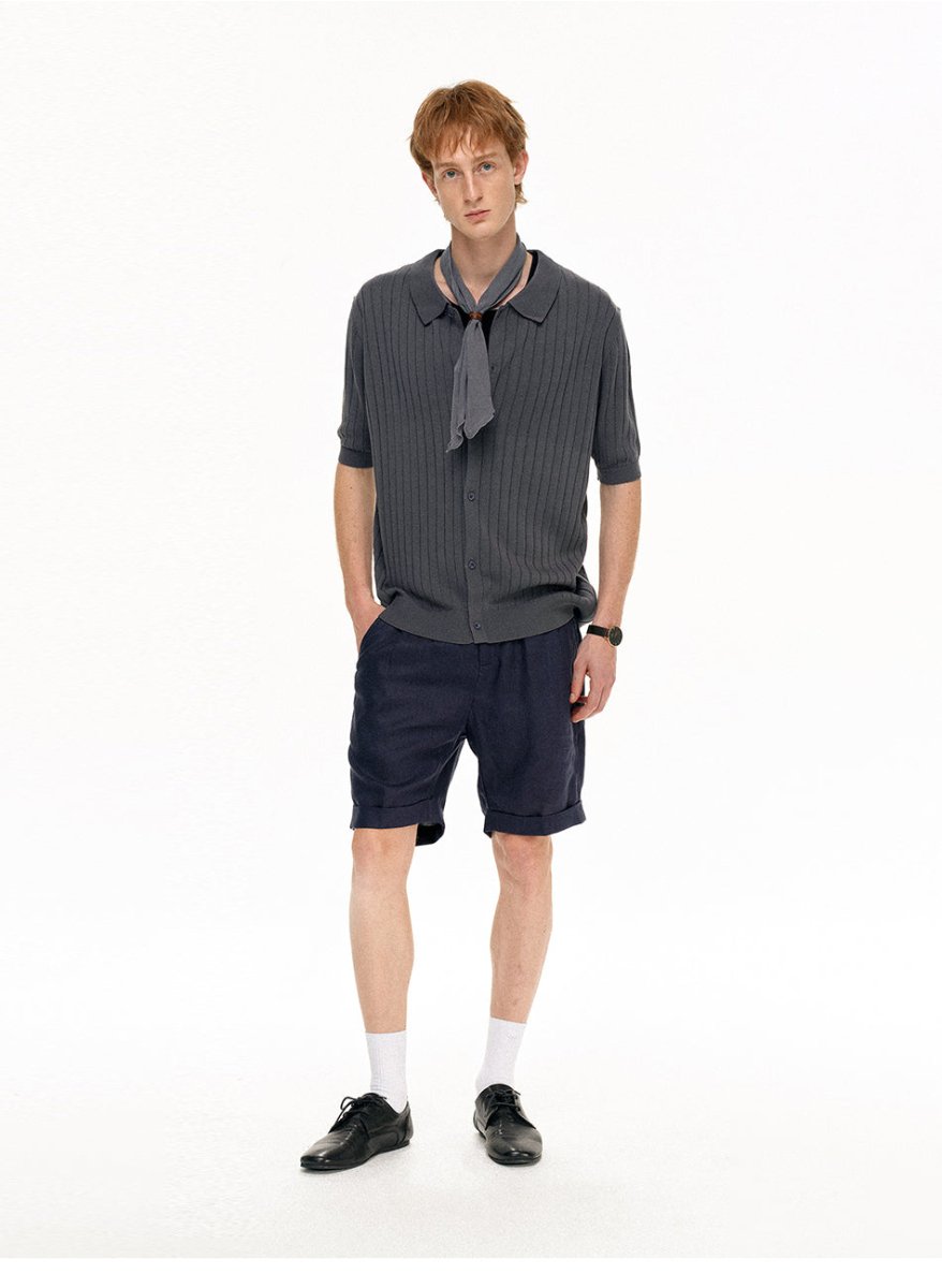 MADWITCH RIBBED POLO RELAXED TEE AB1170 - MadWitch Store