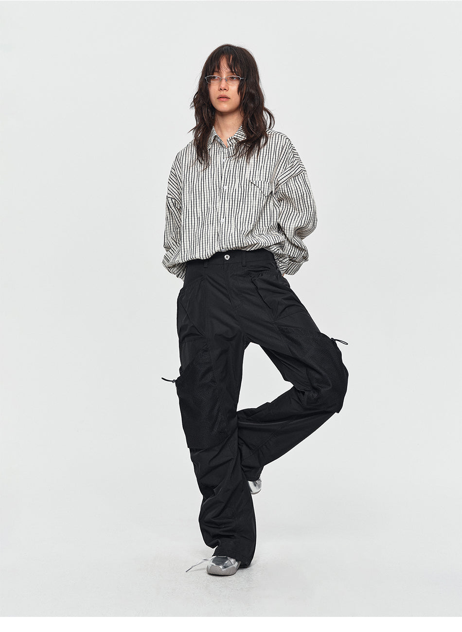 MADWITCH DECONSTRUCTED CURVED CARGO PANTS #CK61077