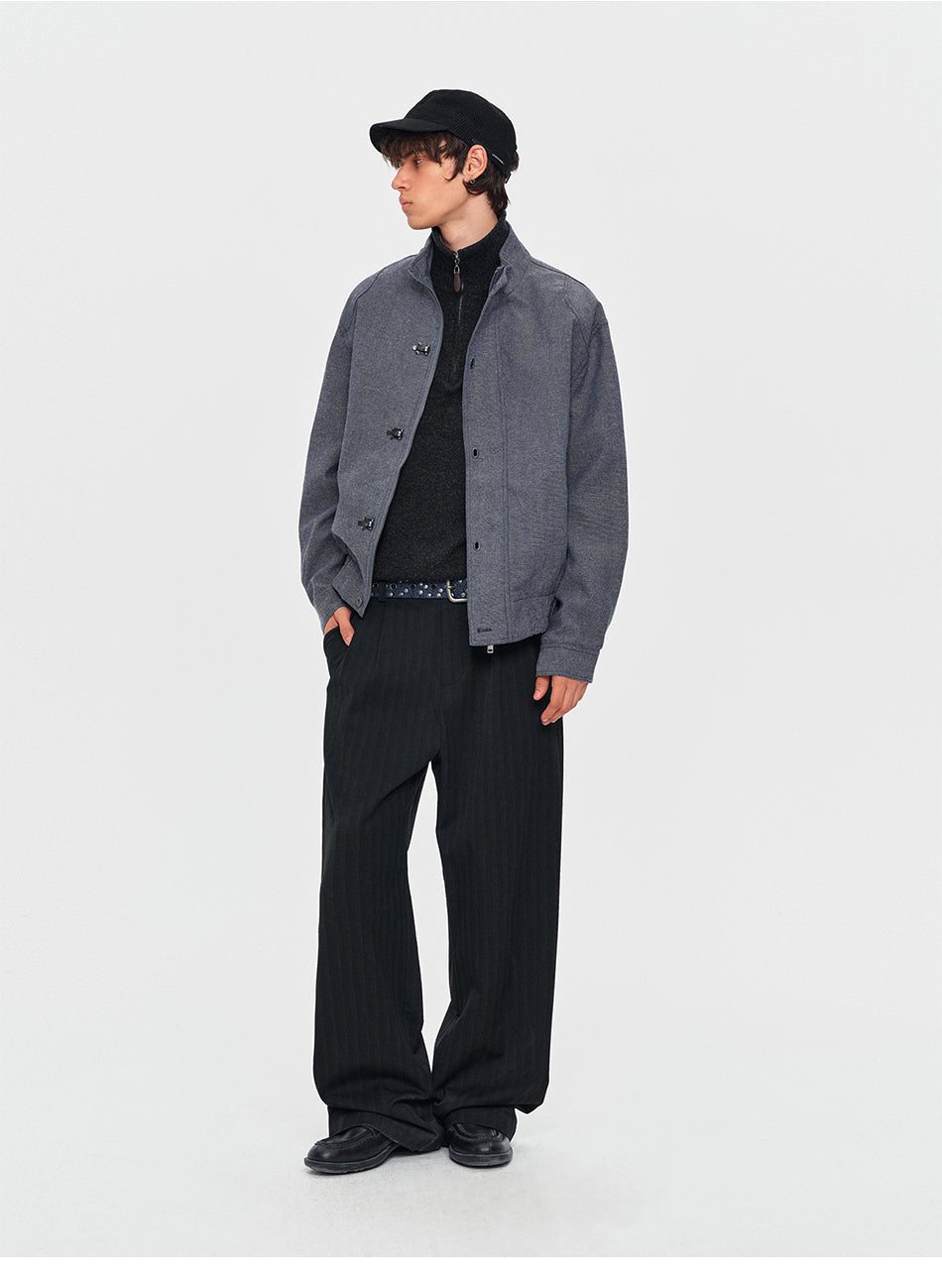 MADWITCH BUCKLE-TAB LINEN-BLEND CROPPED JACKET #991390