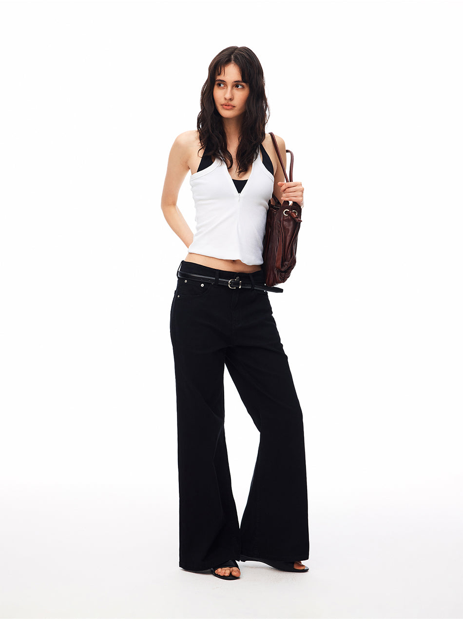 MADWITCH VINTAGE LOW-RISE FLARE JEANS #CN9833