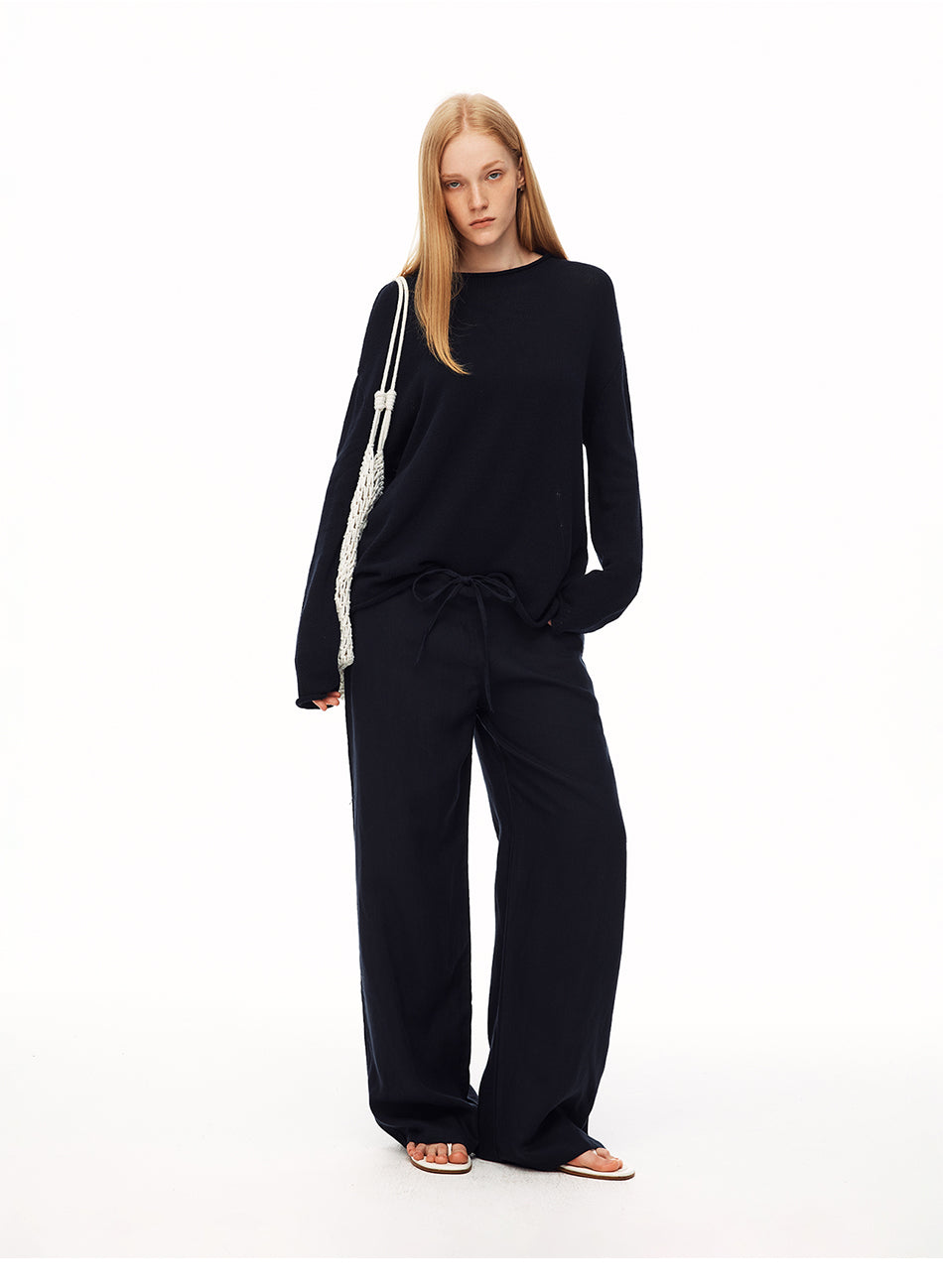 MADWITCH LYOCELL LINEN DRAWSTRING TROUSERS #NR6035