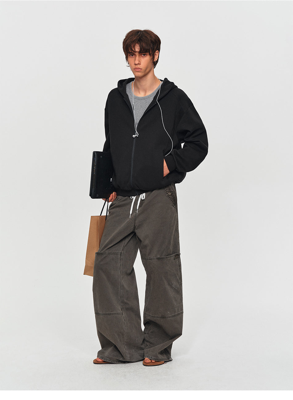 MADWITCH LYOCELL CROPPED ZIP HOODIE #2605WY7057