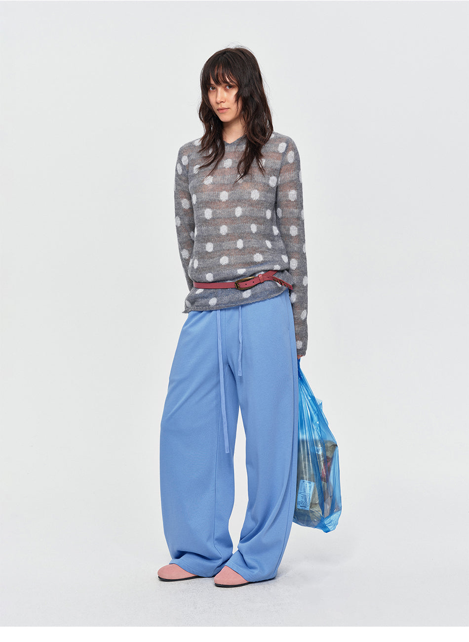 MADWITCH POLKA-DOT HOODED KNIT TOP #MYC026