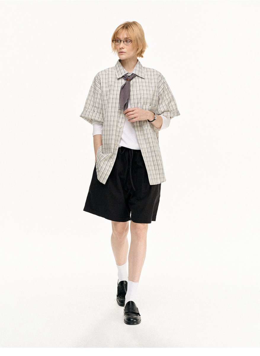 MADWITCH VINTAGE PLAID RELAXED SHIRT 26007 - MadWitch Store