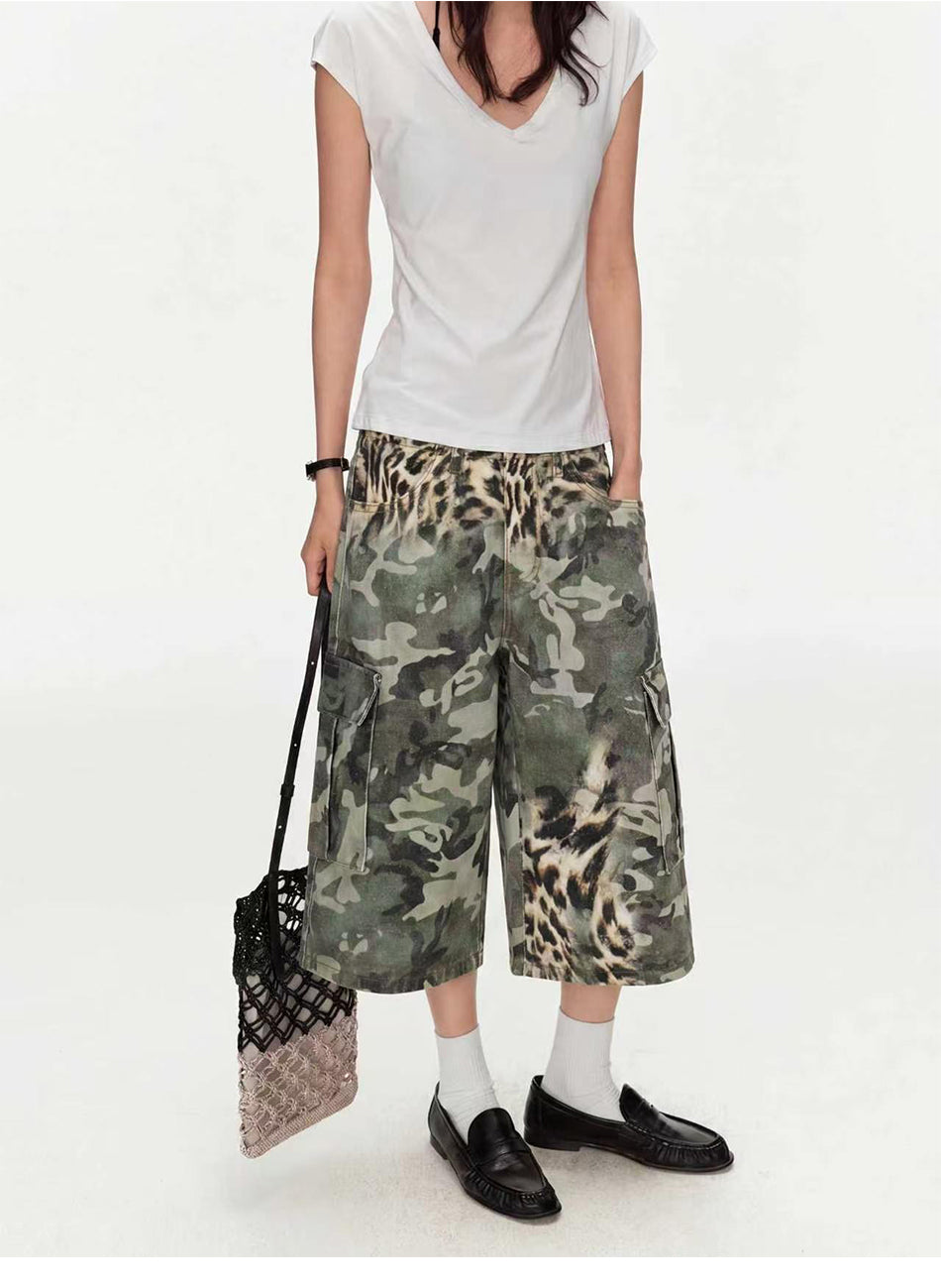 MADWITCH CAMO LEOPARD GRADIENT CARGO PANTS #G60050