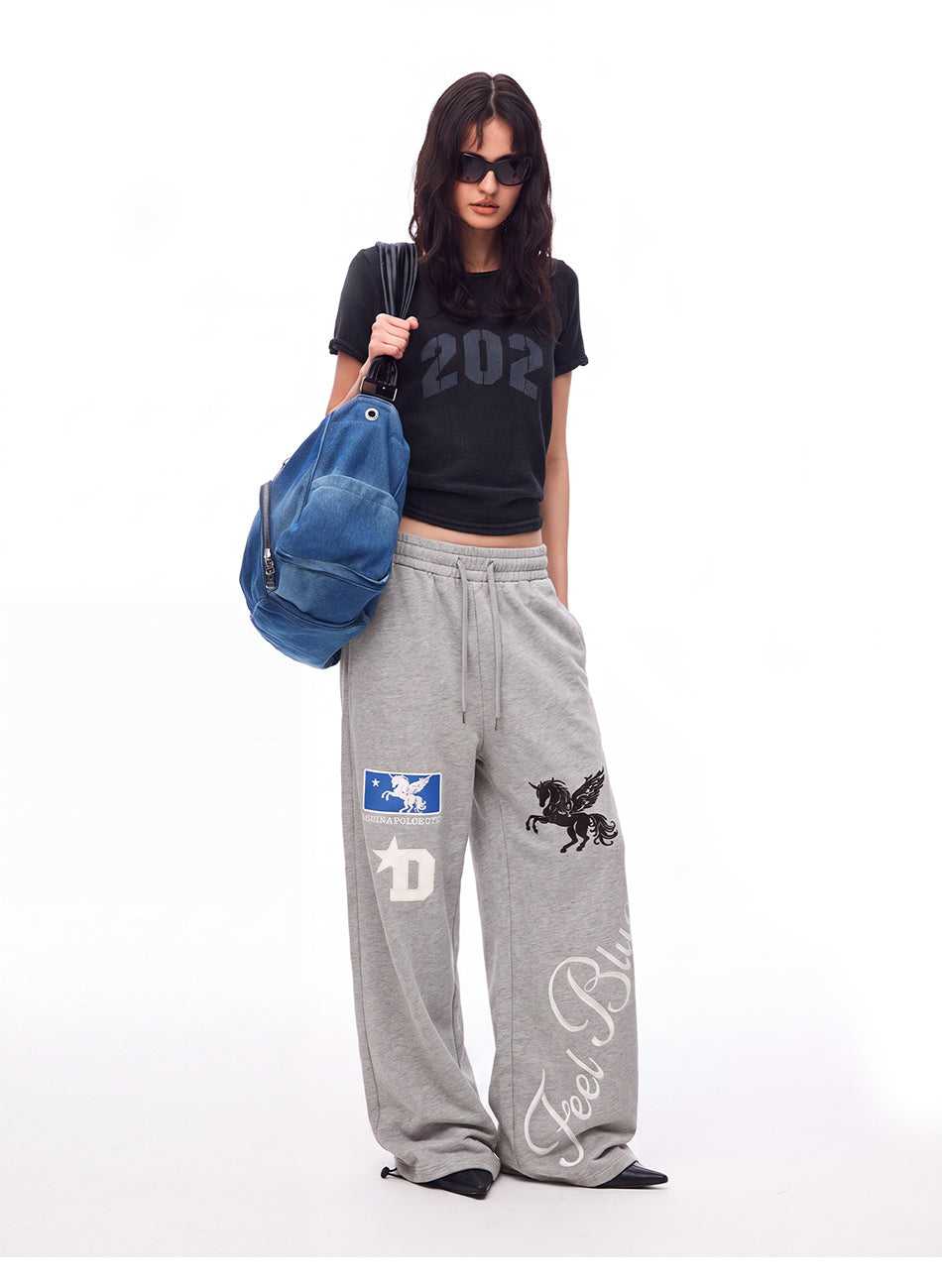 MADWITCH PEGASUS GRAPHIC CONVERTIBLE SWEATPANTS #C1015