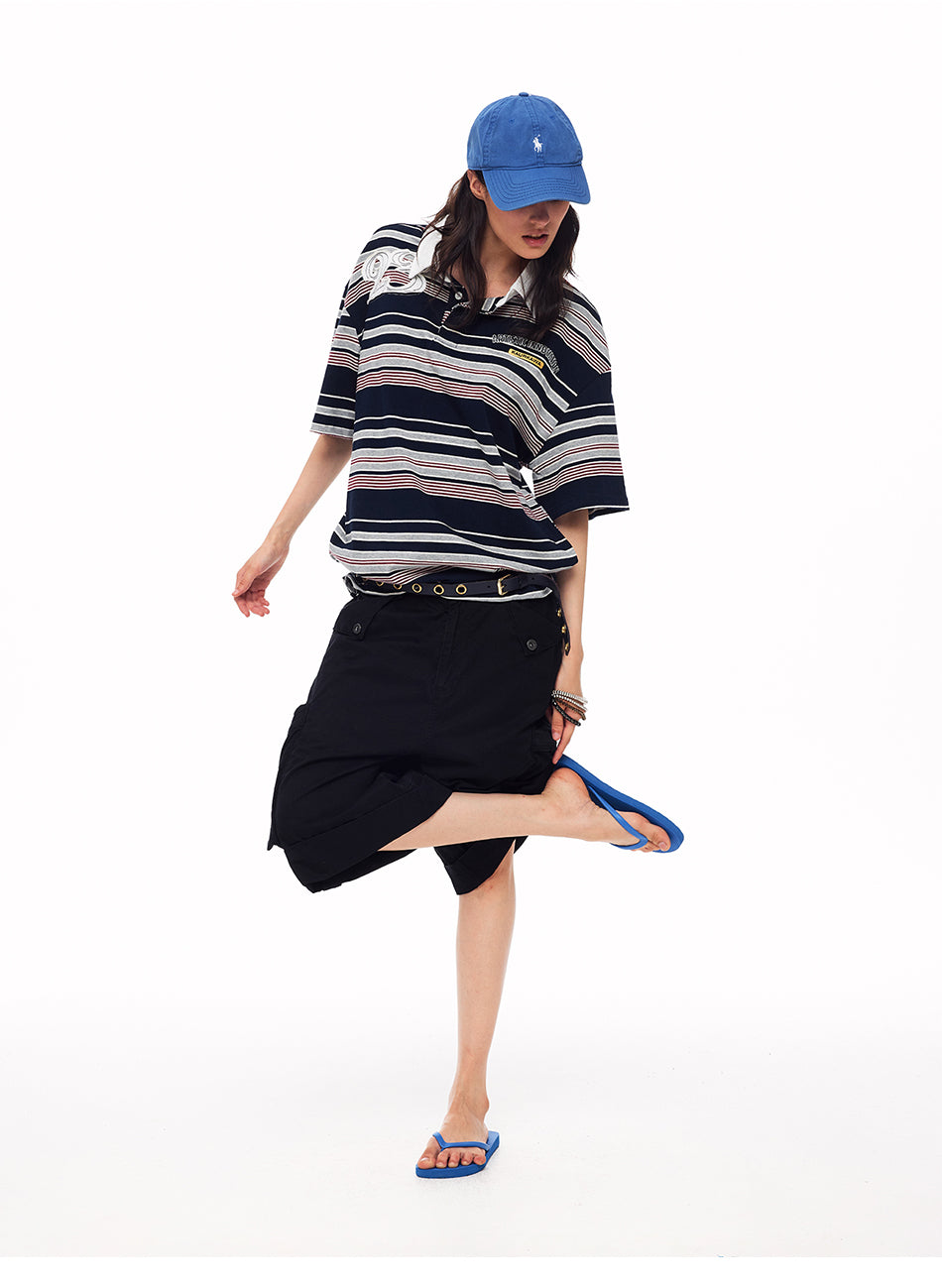 MADWITCH WASHED MULTI-POCKET CARGO SHORST #CK278D