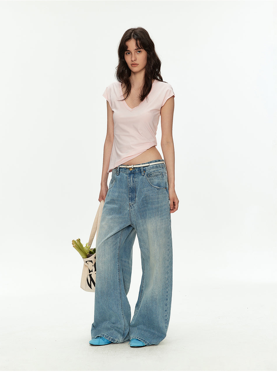 MADWITCH PARIS BUCKLE BAMBOO JEANS #CK9818