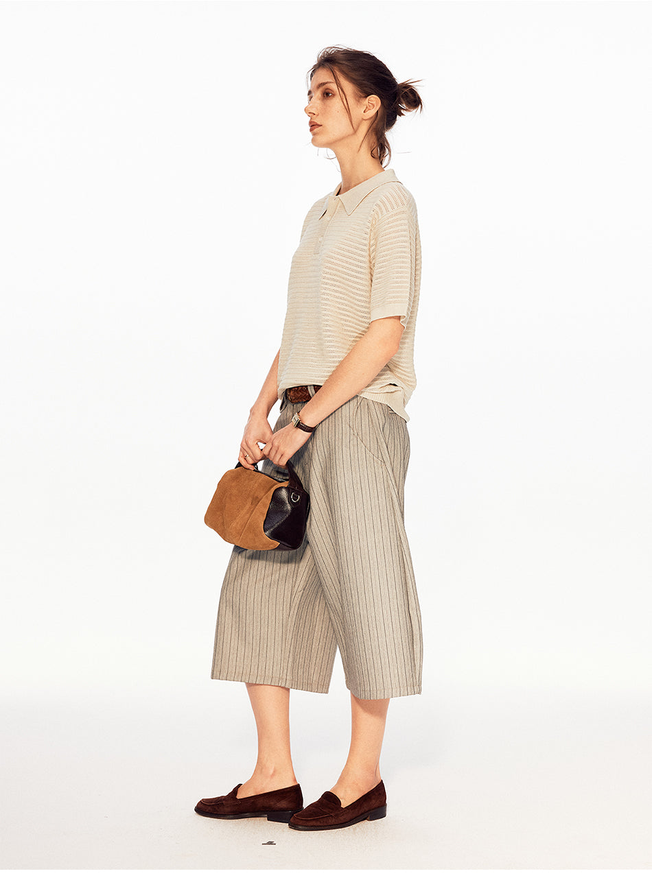 MADWITCH STRIPED WIDE CULOTTES #CK271D