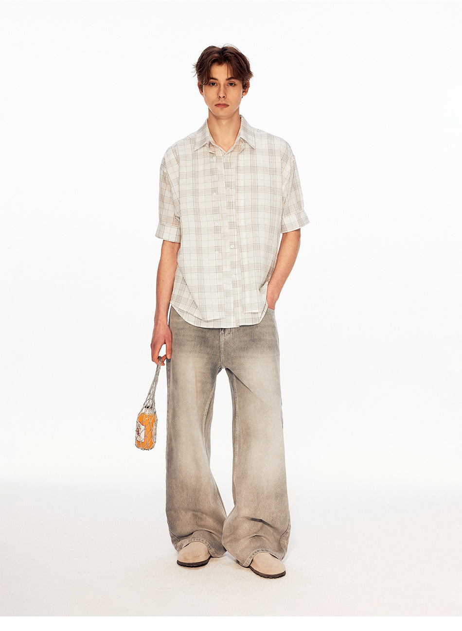 MADWITCH VINTAGE PLAID COLLAR SHIRT #26049