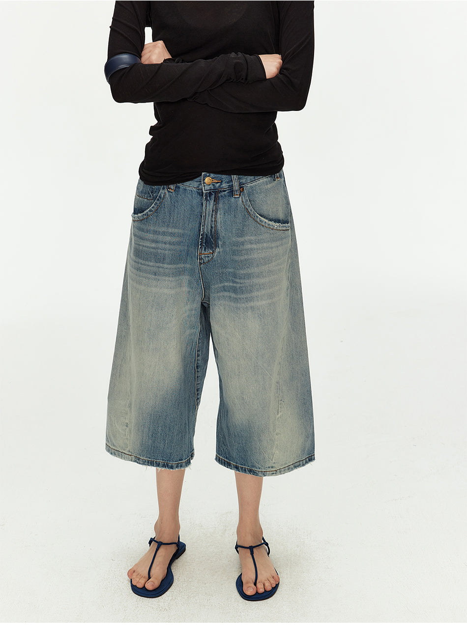 MADWITCH PARIS BUCKLE WASHED JEANS #CK9819D