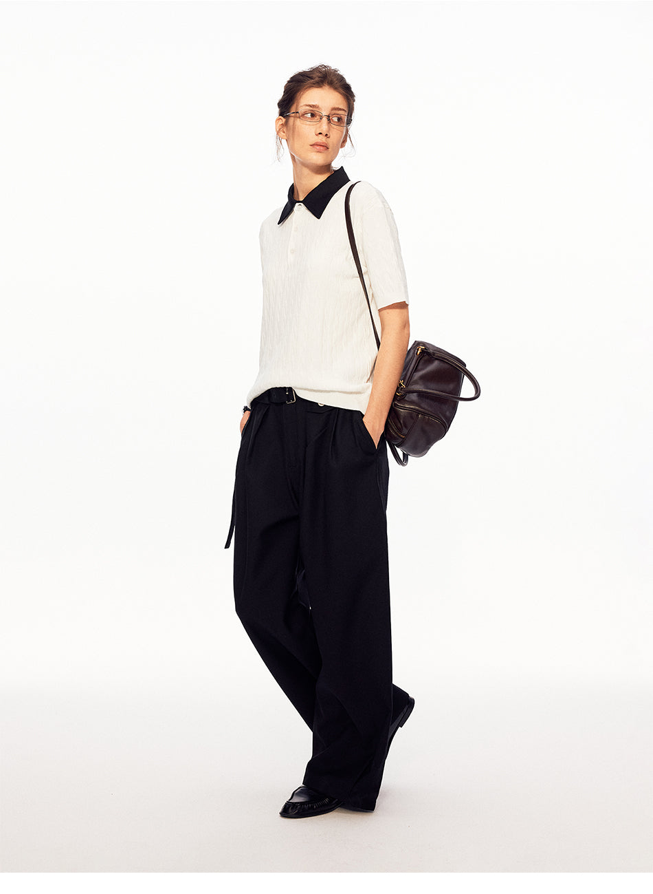 MADWITCH BELTED PLEATED TROUSERS #CK6988