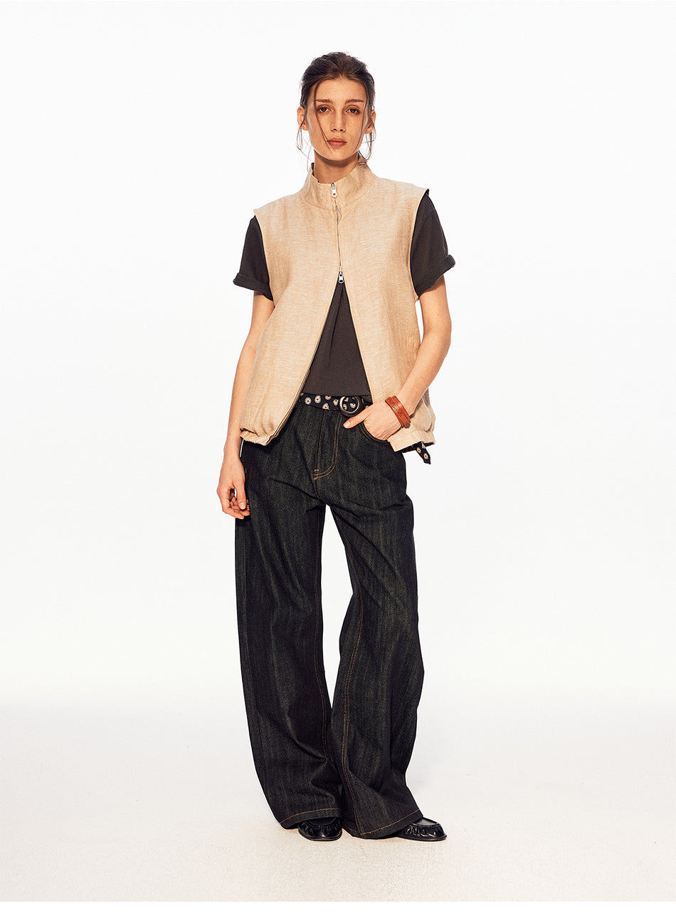 MADWITCH REVERSIBLE LINEN VEST #56601