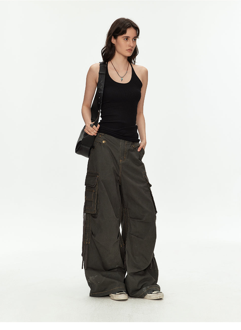 MADWITCH DECONSTRUCTED BAGGY CARGO PANTS #5894