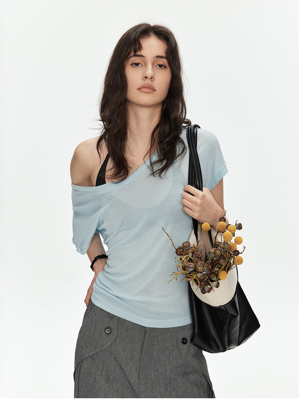 MADWITCH V-NIP WAIST RUCHED TEE #G26430