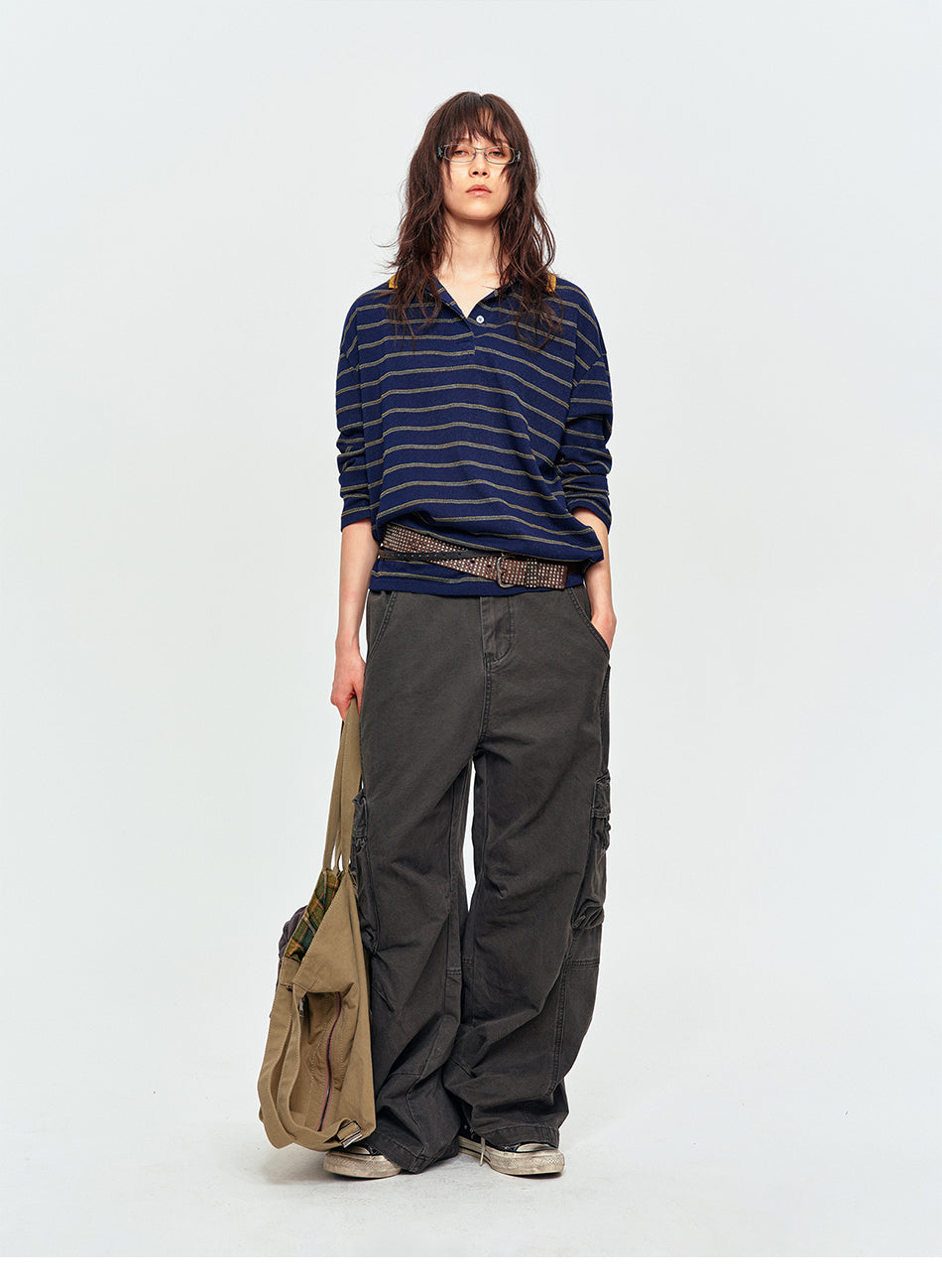 MADWITCH WASHED MULTI-POCKET CARGO PANTS #Z072