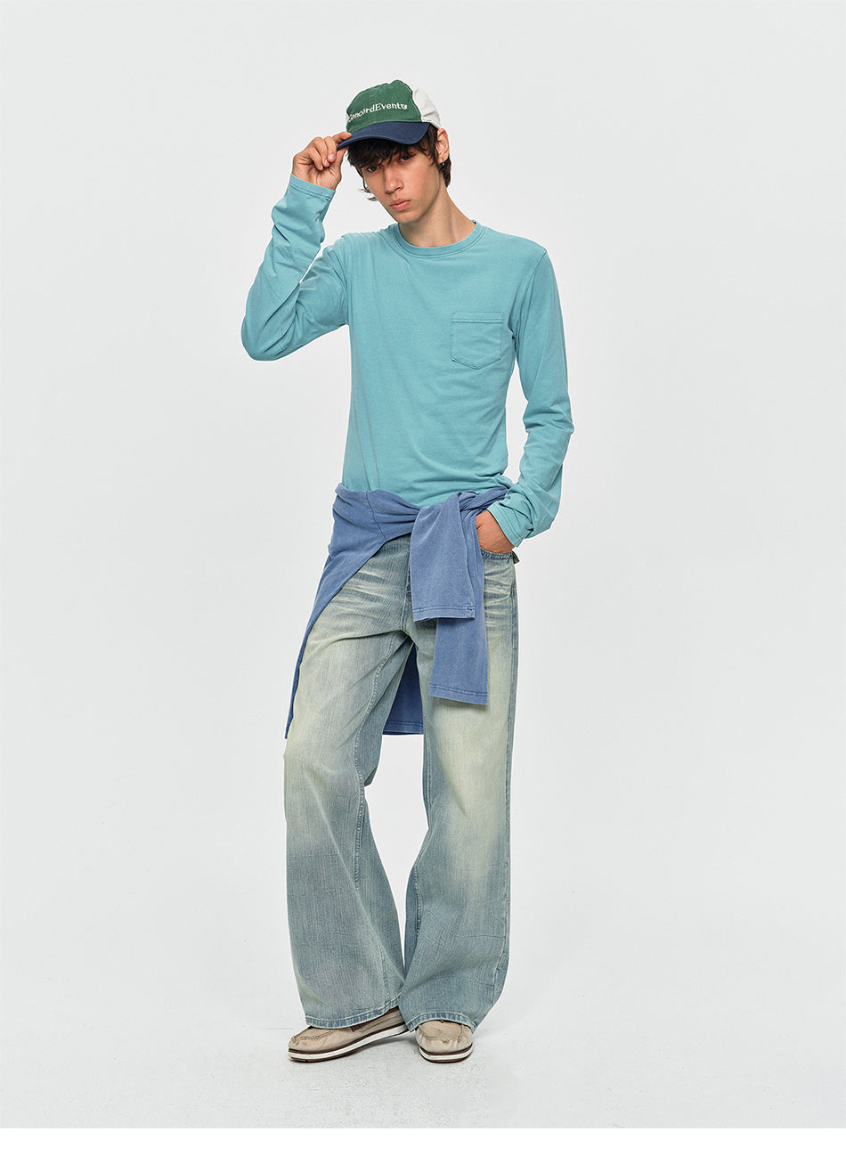 MADWITCH VINTAGE WASHED POCKET TEE #L2026700