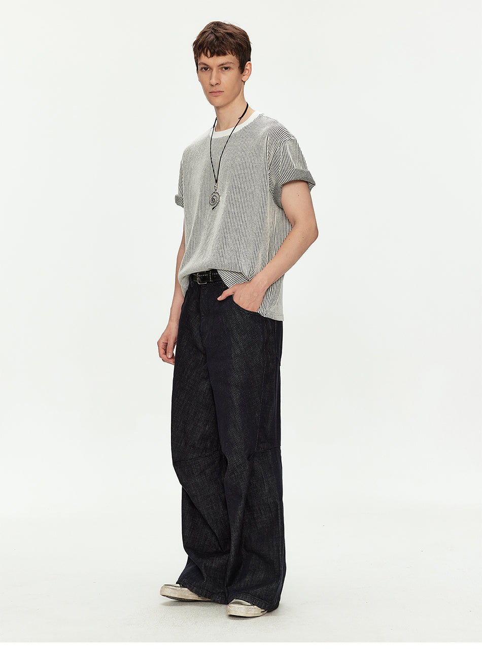 MADWITCH COLORBLOCK TEXTURED TEE #M1160