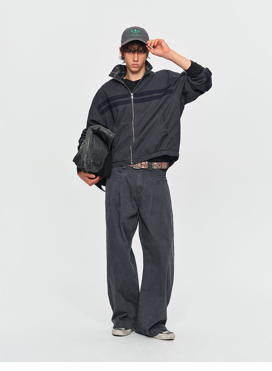 MADWITCH RETRO STRIPED TRACK JACKET #N2111