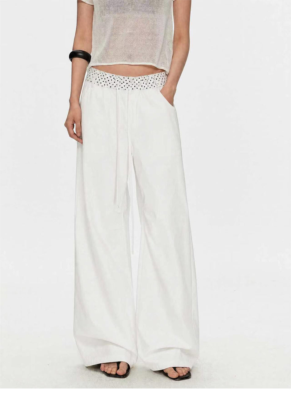 MADWITCH DOT WAIST LOOSE WIDE PANTS #CN6882