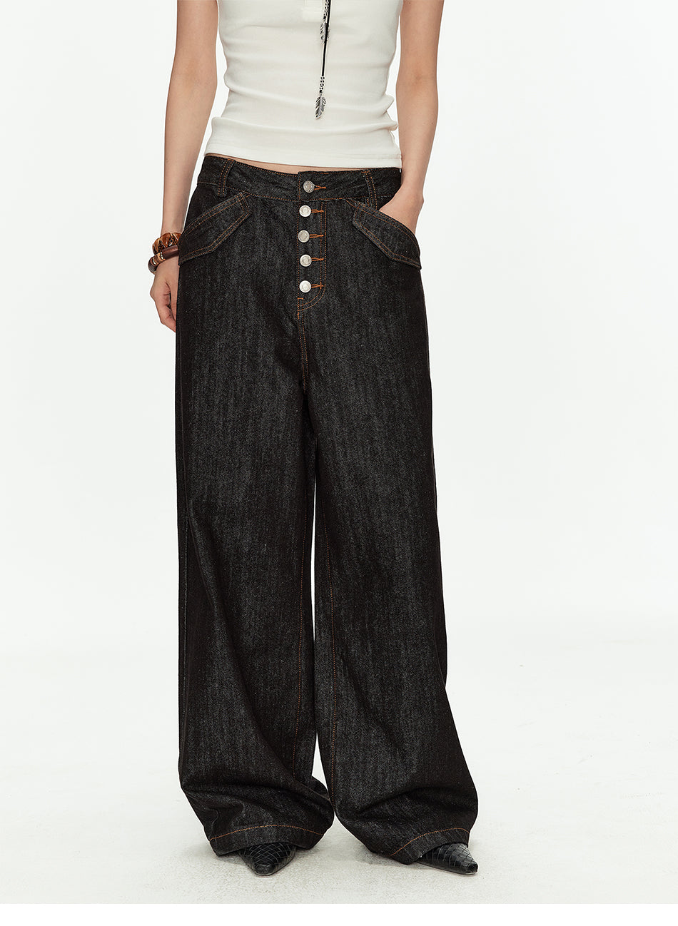 MADWITCH RAW DENIM PARIS BUCKLE PANTS #DR3329