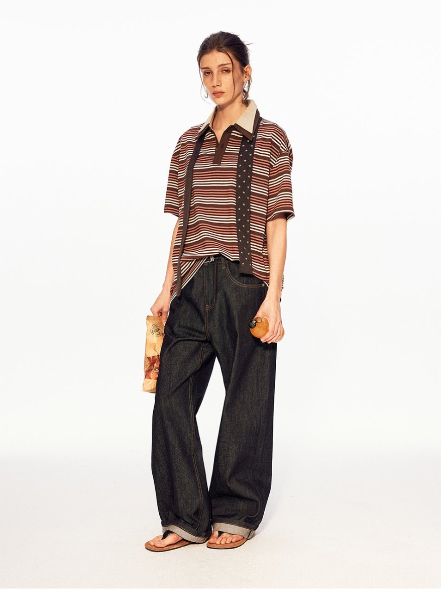 MADWITCH VINTAGE STRIPE POLO SHIRT 991250 - MadWitch Store
