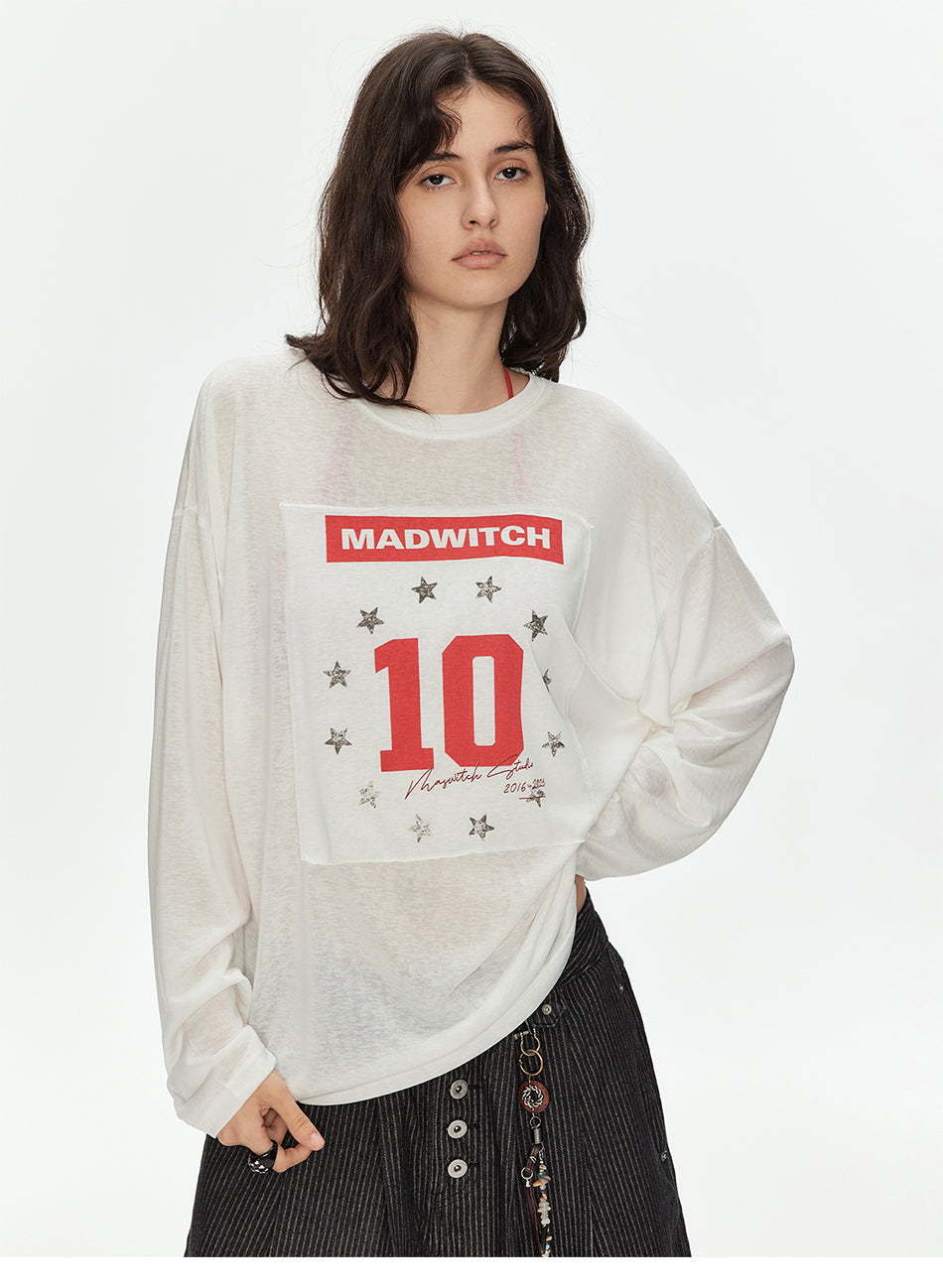 MADWITCH SHEER LONG SLEEVE TEE #WP12