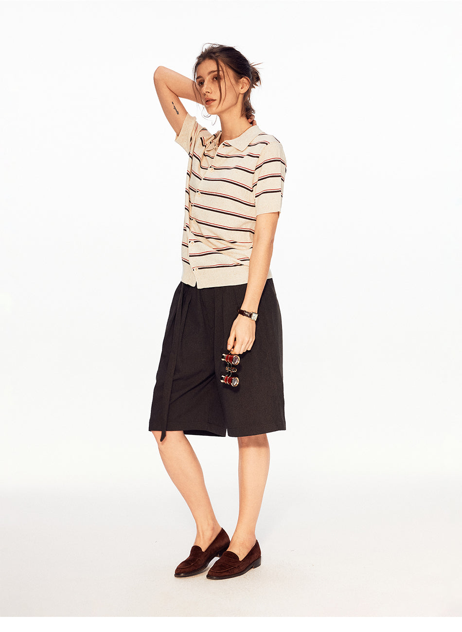 MADWITCH BELTED RELAXED SHORTS #C986