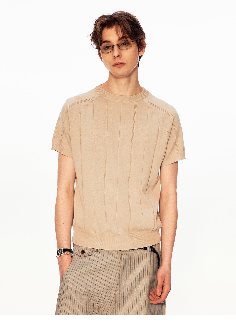MADWITCH RIBBED RELAXED KNIT TEE #26047