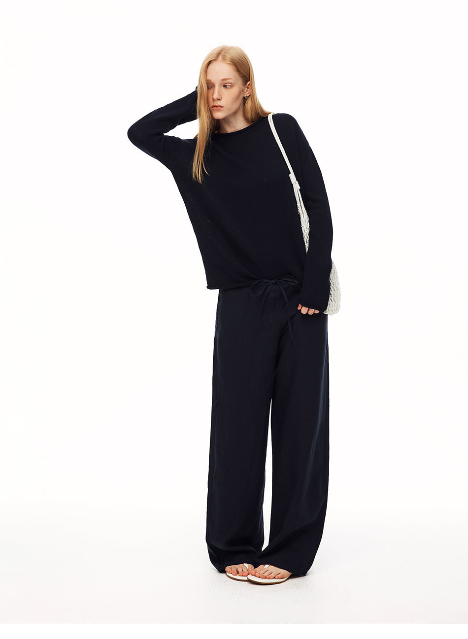 MADWITCH LYOCELL LINEN DRAWSTRING TROUSERS #NR6035