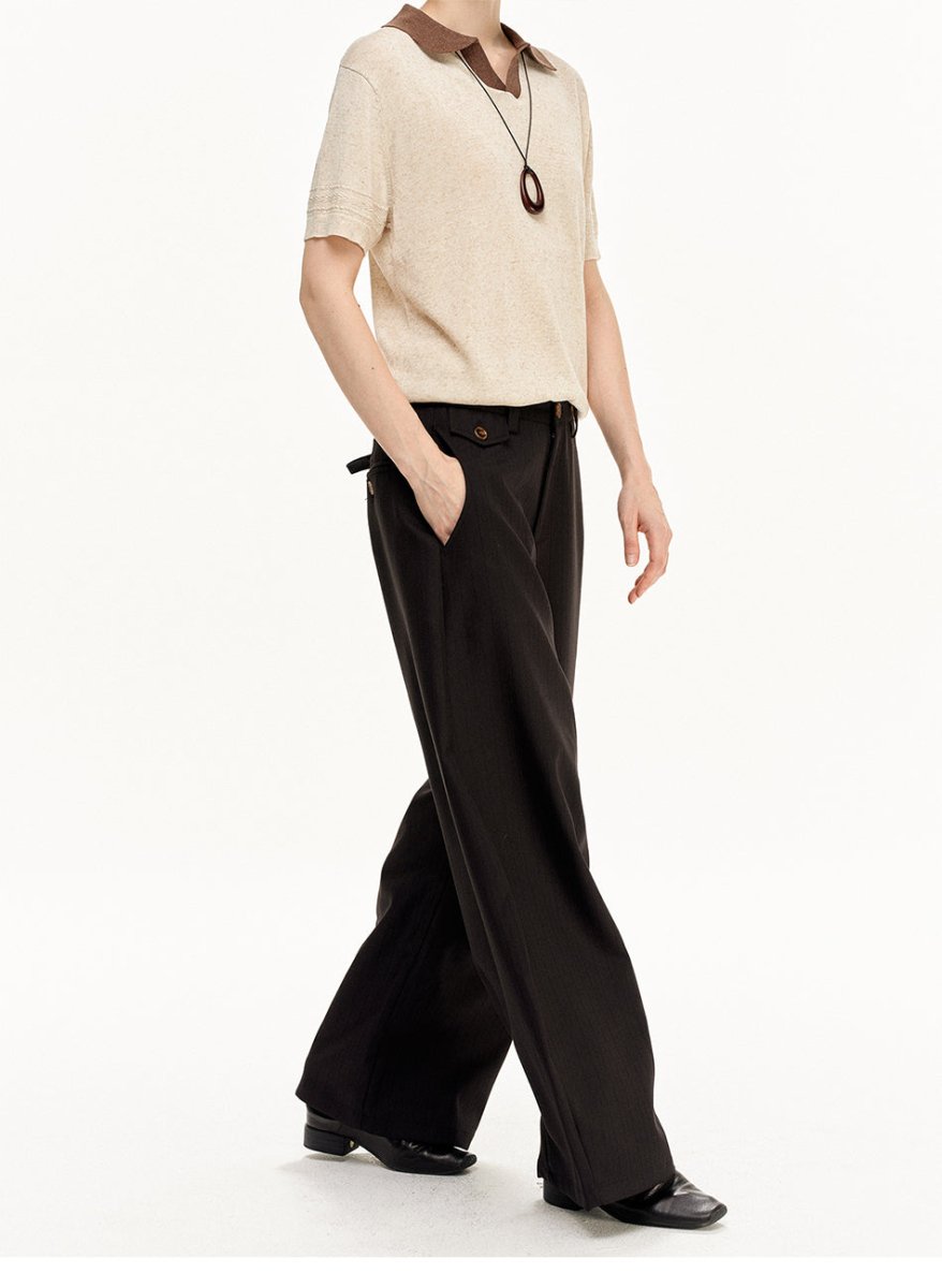 MADWITCH VINTAGE STRIPE WIDE TROUSERS CK6893 - MadWitch Store