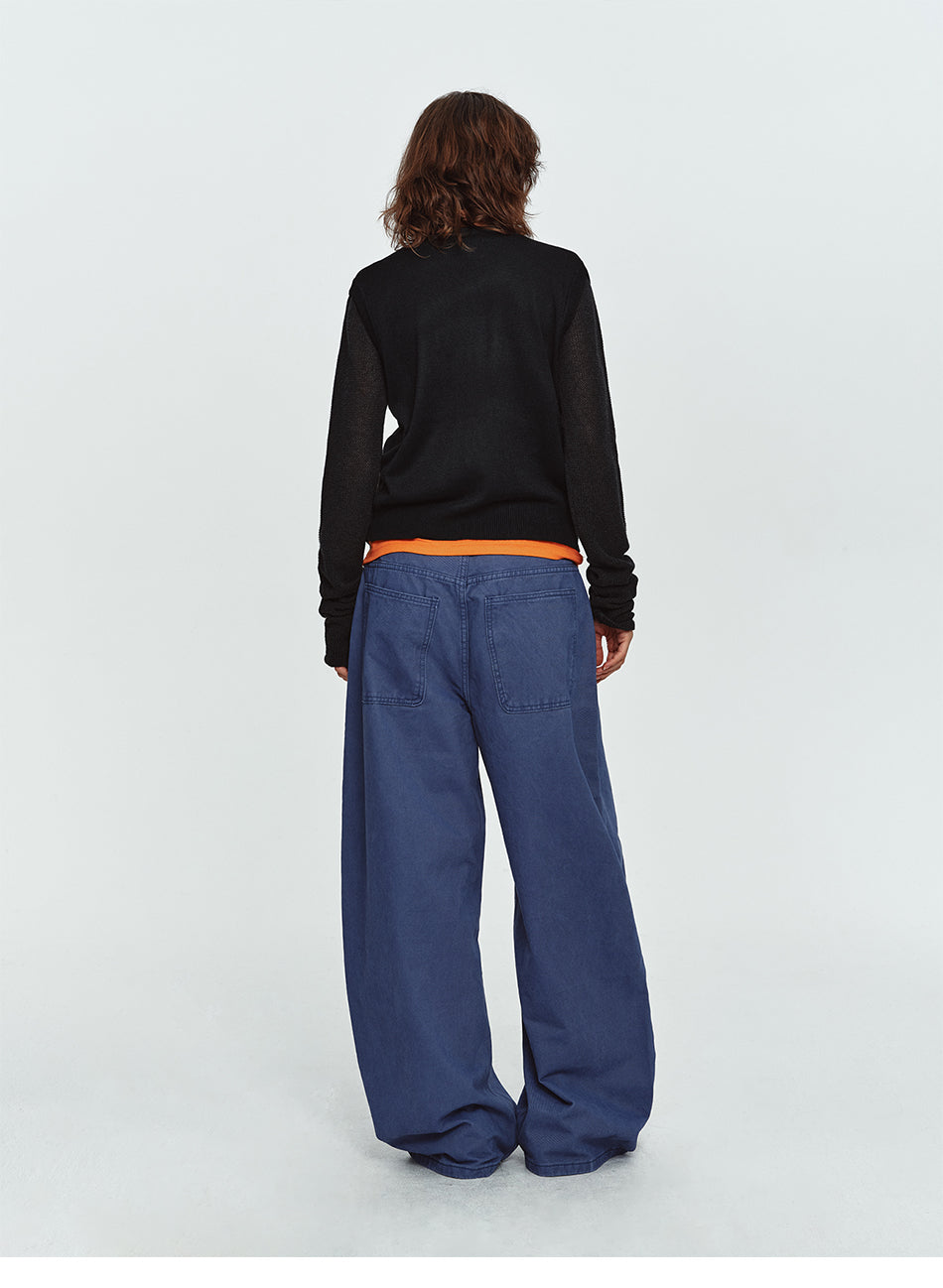 MADWITCH DUAL-ZIP CREWNECK KNIT VEST #MYCB031