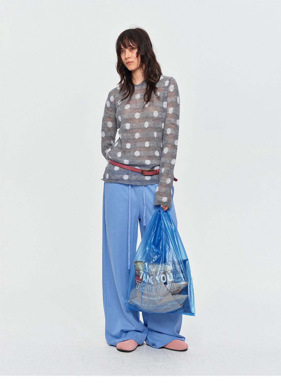 MADWITCH POLKA-DOT HOODED KNIT TOP #MYC026