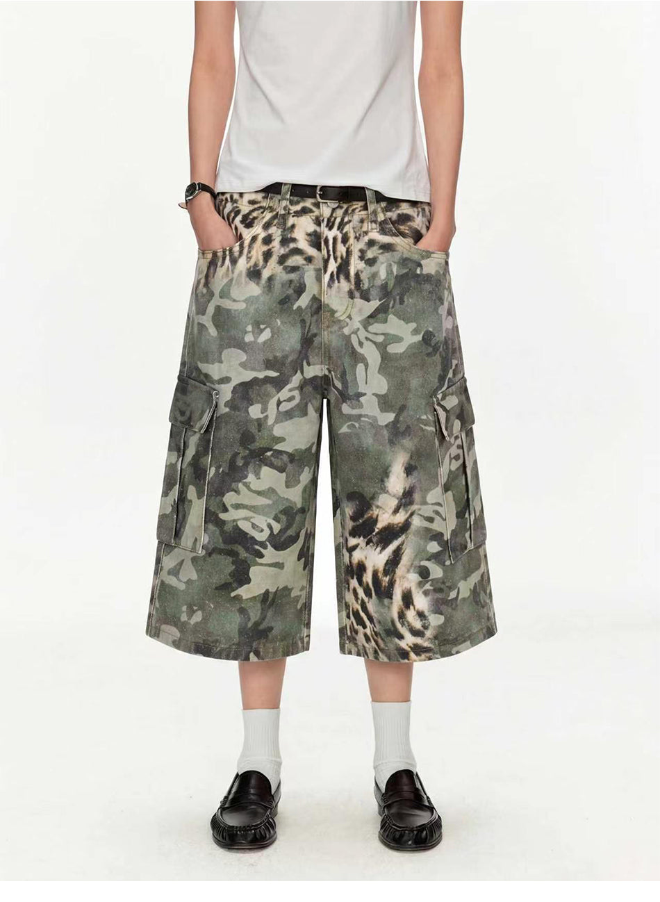 MADWITCH CAMO LEOPARD GRADIENT CARGO PANTS #G60050