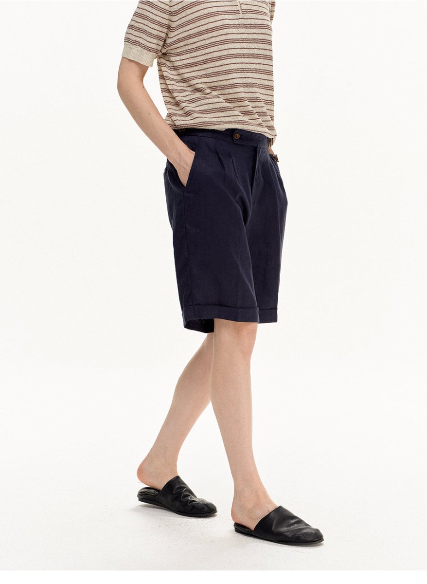 MADWITCH HERITAGE LINEN SHORTS D067 - MadWitch Store